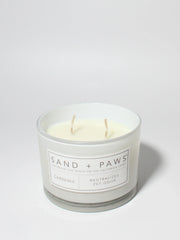 Sand + Paws Gardenia 12 oz scented candle