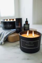 Teakwood 12 oz scented candle
