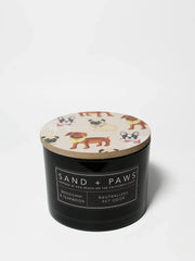 Sand + Paws Mahogany & Teakwood 12 oz scented candle