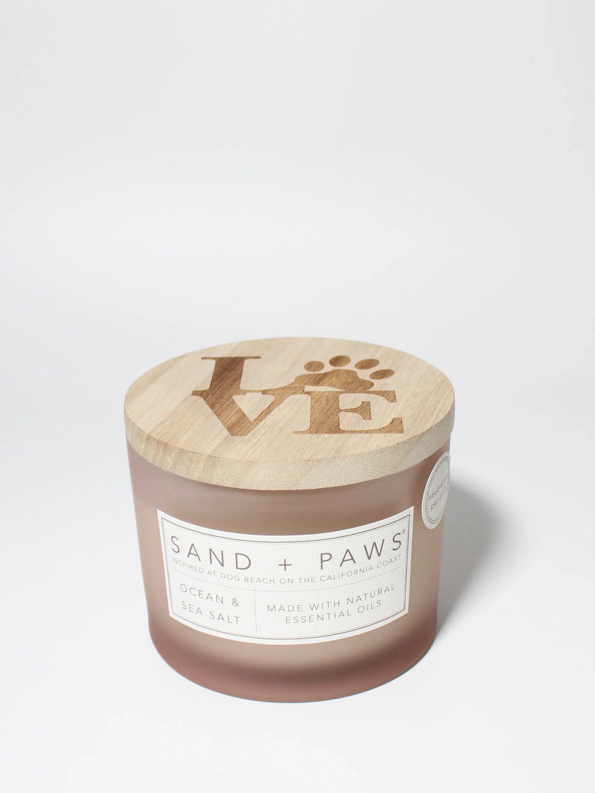 Sand + Paws Ocean & Sea Salt 12 oz scented candle