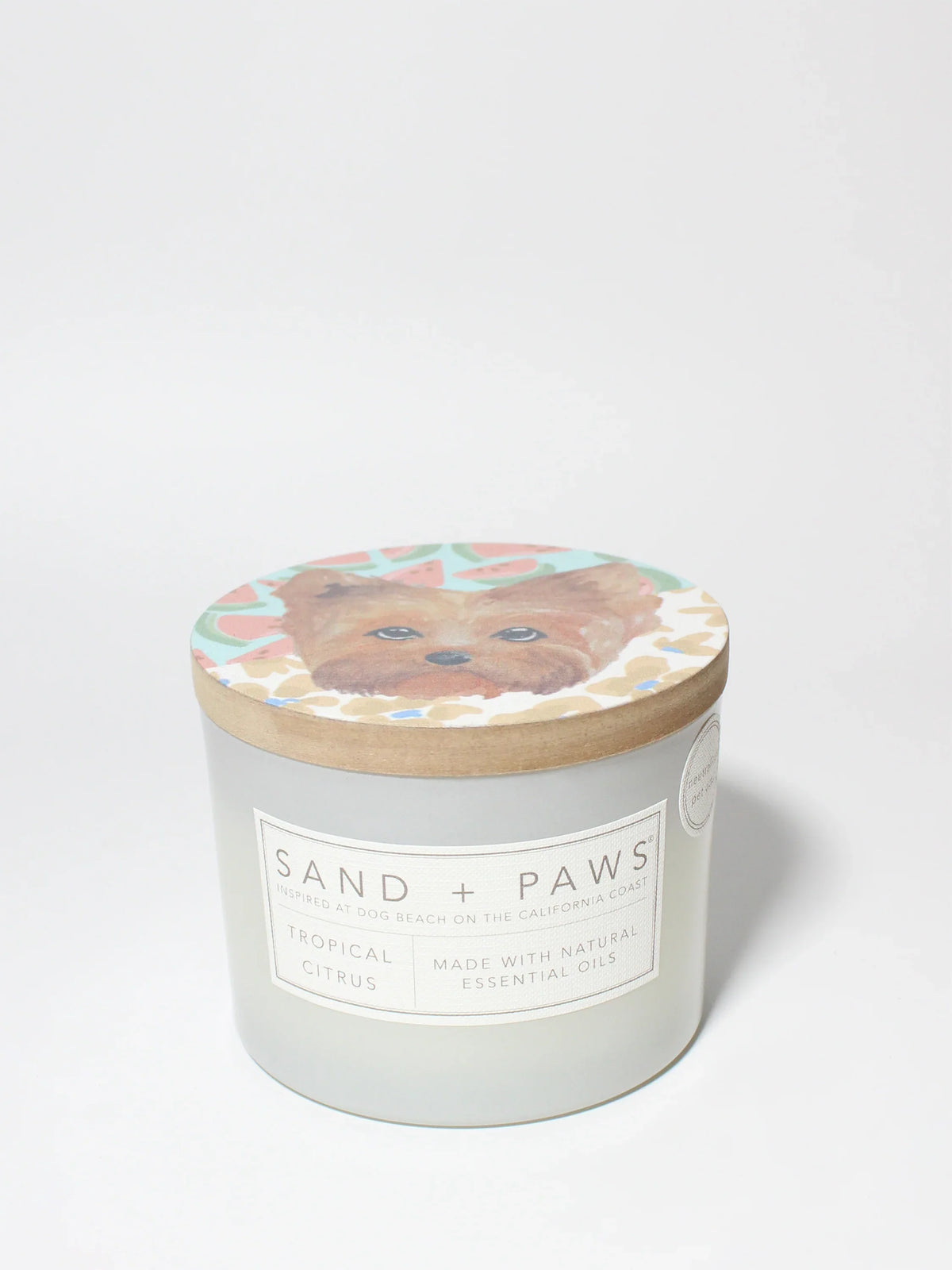 Sand + Paws Tropical Citrus 12 oz scented candle