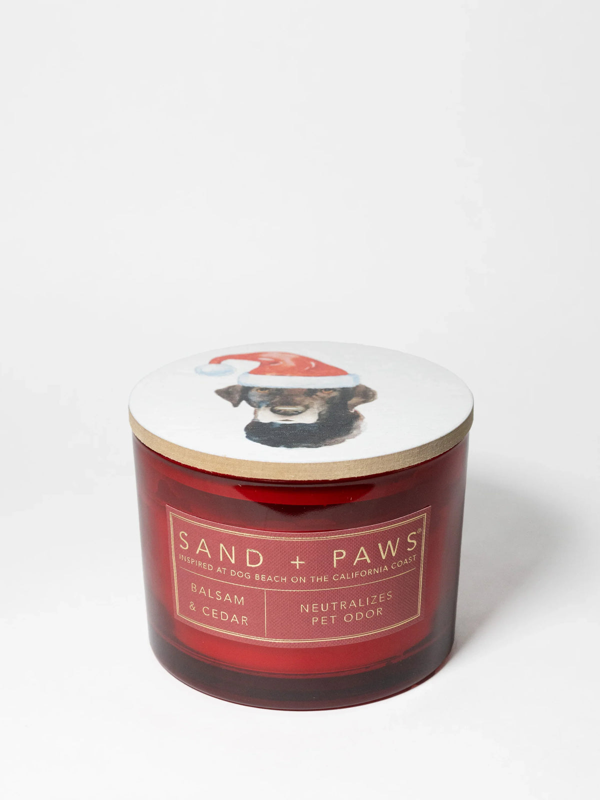 Sand + Paws Balsam & Cedar 12 oz scented candle