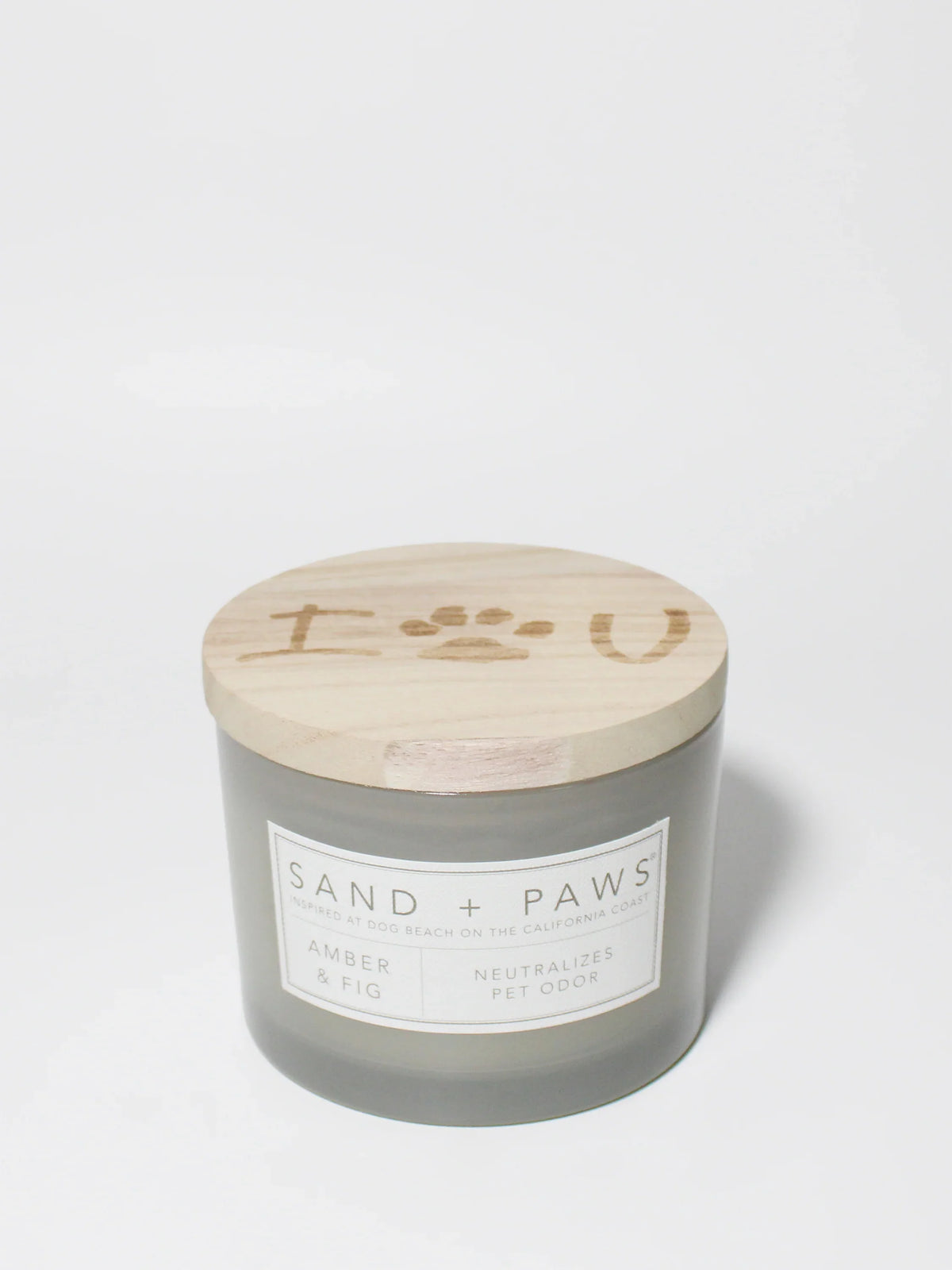 Sand + Paws Amber & Fig 12 oz scented candle