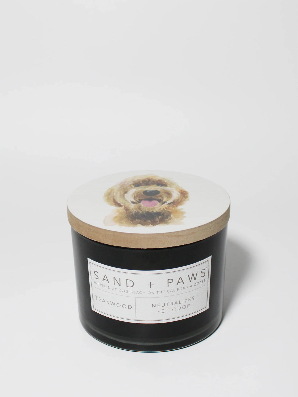 Sand + Paws Teakwood 12 oz scented candle