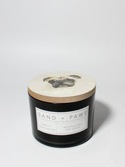 Sand + Paws Vanilla Sandalwood 12 oz scented candle