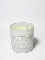 Sand + Paws Mandarin Grapefruit 21 oz scented candle