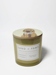 Sand + Paws Pineapple Coconut 21 oz scented candle