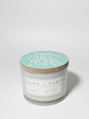 Sand + Paws Gardenia 12 oz scented candle