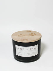 Sand + Paws Amber & Fig 12 oz scented candle