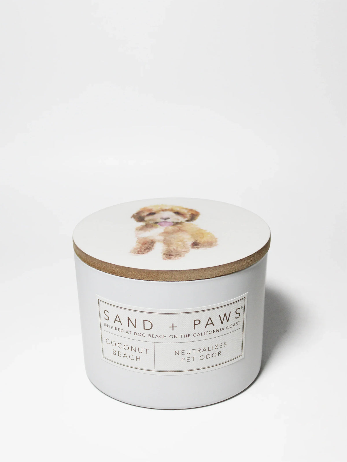 Sand + Paws Coconut Beach 12 oz scented candle