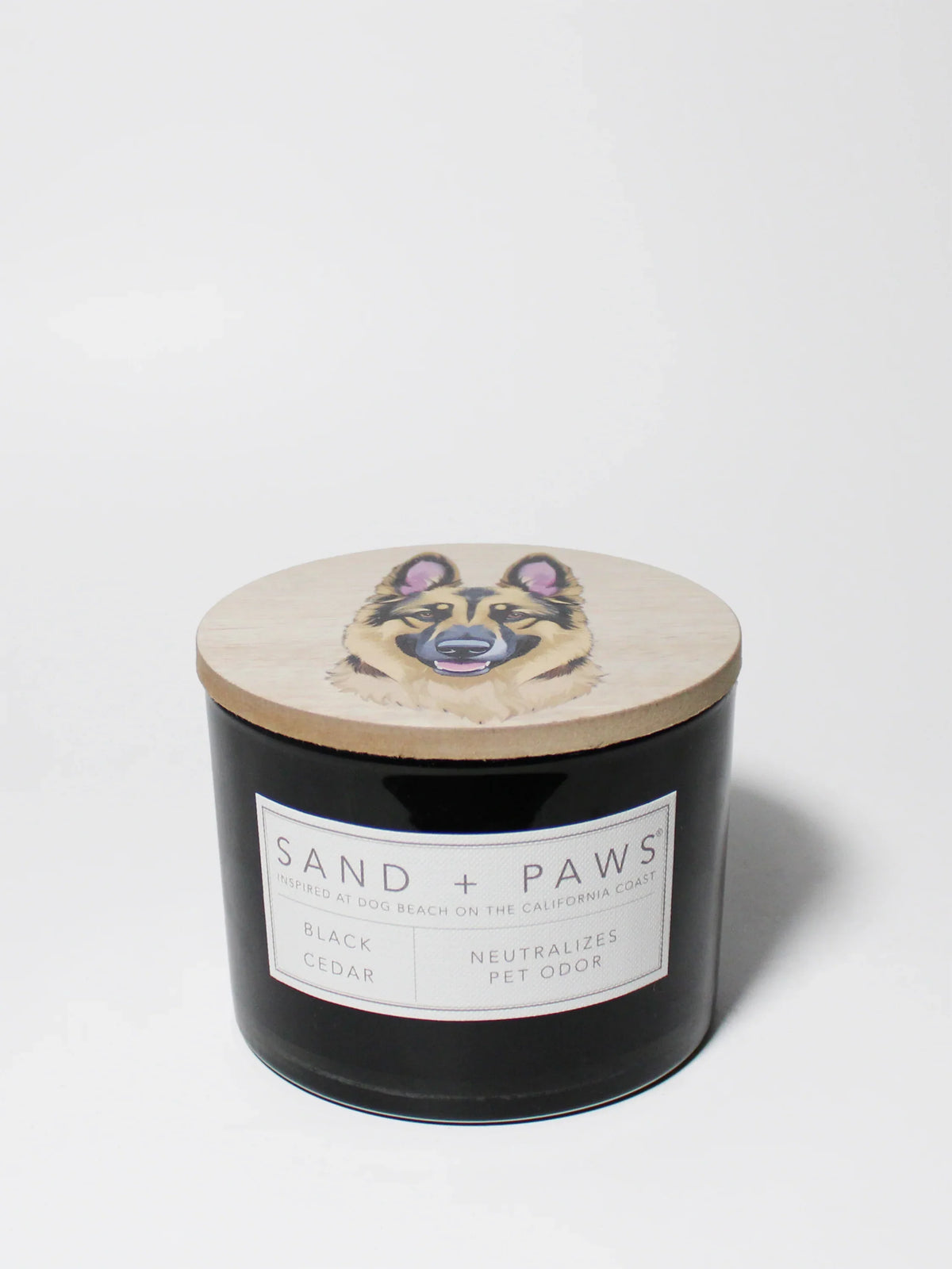 Sand + Paws Black Cedar 12 oz scented candle